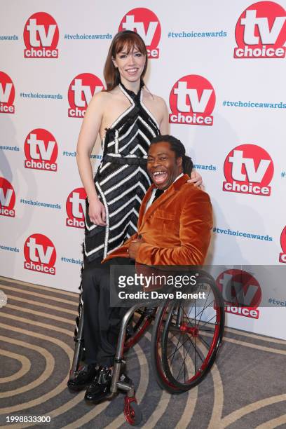 Linda Harrison and Ade Adepitan attend the TV Choice Awards 2024 at The London Hilton on Park Lane on February 12, 2024 in London, England.