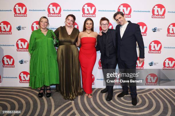 Annabelle Apsion, Rebecca Gethings, Megan Cusack, Daniel Laurie and Stephen McGann attend the TV Choice Awards 2024 at The London Hilton on Park Lane...