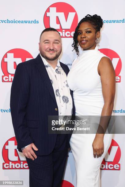 Janusz Domagaa and Maxy Mali attend the TV Choice Awards 2024 at The London Hilton on Park Lane on February 12, 2024 in London, England.