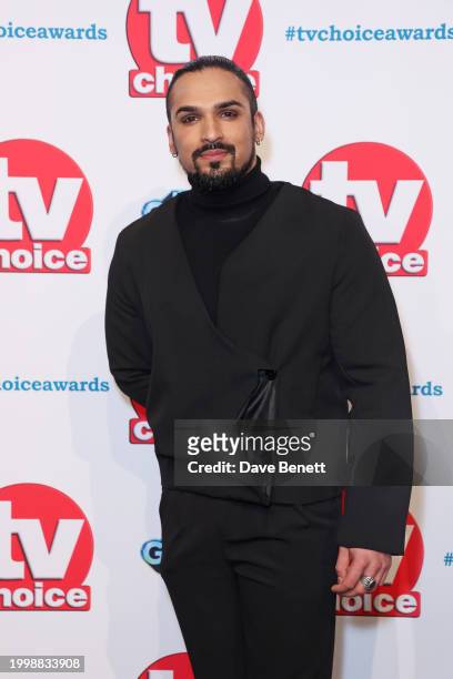 Aaron Thiara attends the TV Choice Awards 2024 at The London Hilton on Park Lane on February 12, 2024 in London, England.