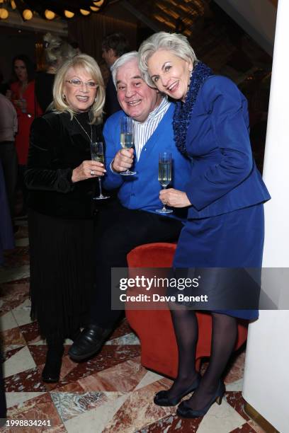 Elaine Paige, Billy Differ and Frances Edmonds attend a drinks reception hosted by Angela Rippon to celebrate her time on Strictly Come Dancing and...