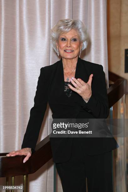Angela Rippon speaks at a drinks reception to celebrate her time on Strictly Come Dancing and the end of the Strictly tour at Revery Bar, The London...