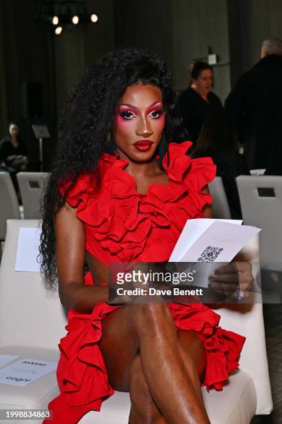 Jaida Essence Hall attends the Aknvas F/W24 show during February 2024 New York Fashion Week at The Ritz-Carlton New York on February 12, 2024 in New...