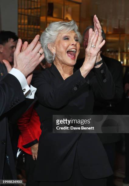 Angela Rippon attends a drinks reception hosted by Angela Rippon to celebrate her time on Strictly Come Dancing and the end of the Strictly tour at...