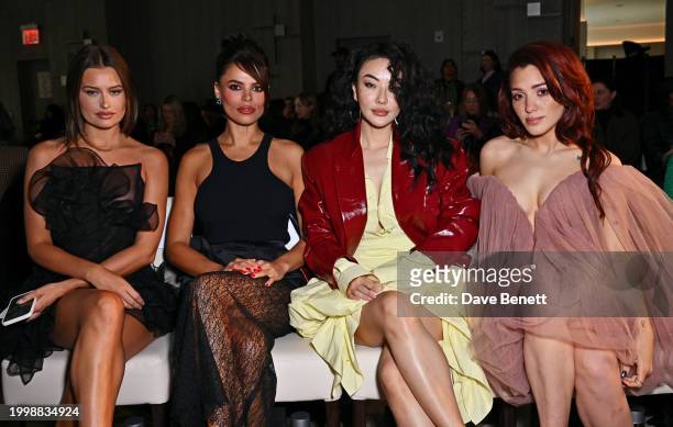 Lexi Wood, Brooks Nader, Jessica Wang and Niki Demartino attend the Aknvas F/W24 show during February 2024 New York Fashion Week at The Ritz-Carlton...