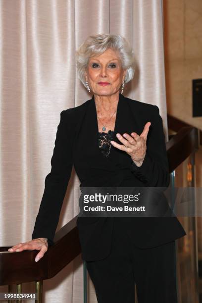 Angela Rippon speaks at a drinks reception to celebrate her time on Strictly Come Dancing and the end of the Strictly tour at Revery Bar, The London...