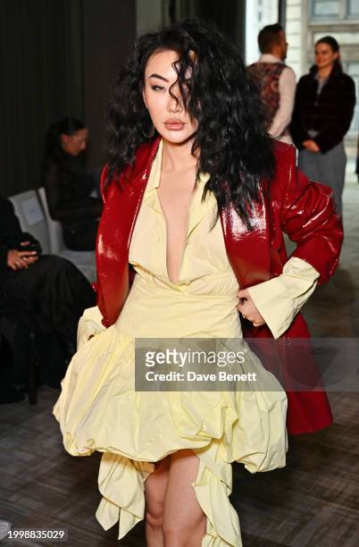 Jessica Wang attends the Aknvas F/W24 show during February 2024 New York Fashion Week at The Ritz-Carlton New York on February 12, 2024 in New York...