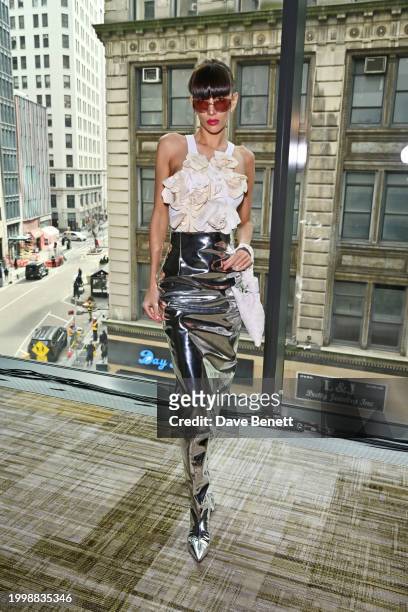 Katya Tolstova attends the Aknvas F/W24 show during February 2024 New York Fashion Week at The Ritz-Carlton New York on February 12, 2024 in New York...