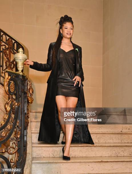 Storm Reid at Coach RTW Fall 2024 as part of New York Ready to Wear Fashion Week held at the James B. Duke House on February 12, 2024 in New York,...