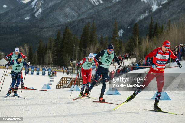 Eric Valnes of Norway , in action during Semi-final 2 of the Men's 1.3km Sprint race at the COOP FIS Cross Country World Cup, on February 10 in...