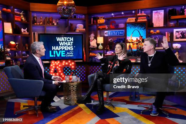 Episode 21018 -- Pictured: Andy Cohen, Lala Kent, Michael Rapaport --