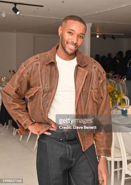 Tashan Dwyer attends the Bianca Saunders Anniversary dinner on February 12, 2024 in London, England.