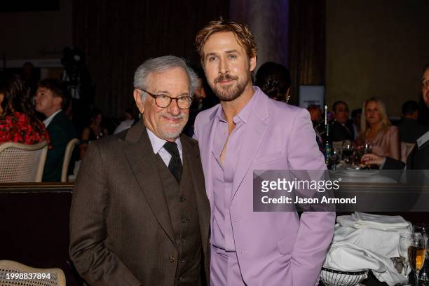 Beverly Hills , CA Steven Spielberg and Ryan Gosling at the 2024 Oscars Nominees Luncheon at the The Beverly Hilton Hotel in Beverly Hills , CA,...