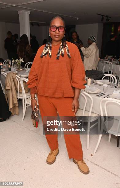 Toni-Blaze attends the Bianca Saunders Anniversary dinner on February 12, 2024 in London, England.