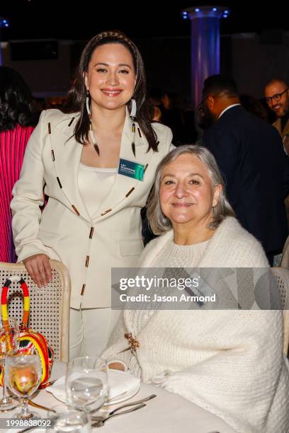 Beverly Hills , CA Lily Gladstone and Betty Peace-Gladstone at the 2024 Oscars Nominees Luncheon at the The Beverly Hilton Hotel in Beverly Hills ,...
