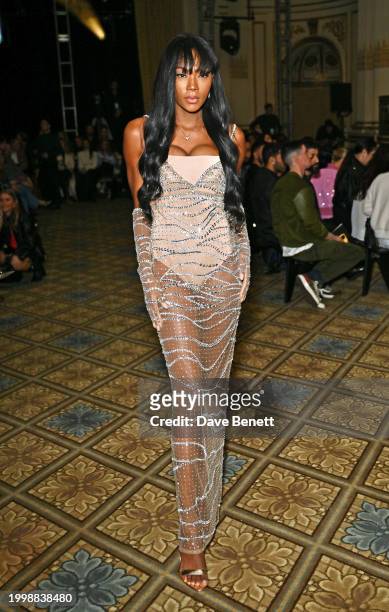 Afiya Bennett attends the Retrofête F/W24 show during February 2024 New York Fashion Week at The Plaza on February 12, 2024 in New York City.