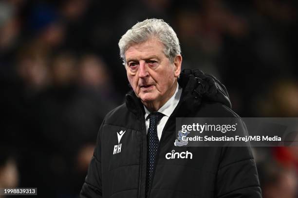 Manager Roy Hodgson of Crystal Palace during the Premier League match between Crystal Palace and Chelsea FC at Selhurst Park on February 10, 2024 in...