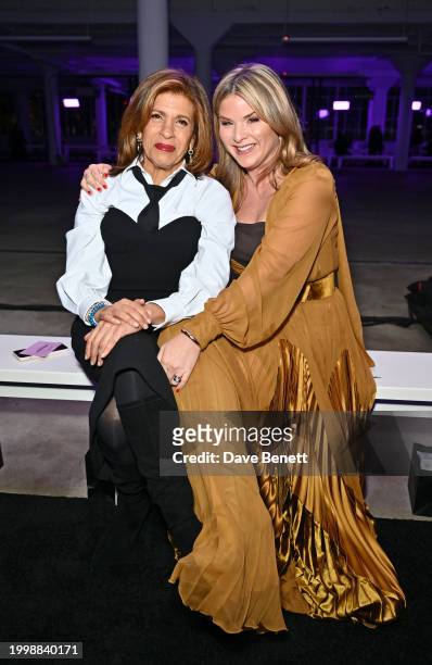 Hoda Kotb and Jenna Bush Hager attend the Sergio Hudson F/W24 show during February 2024 New York Fashion Week at the Starrett-Lehigh Building on...