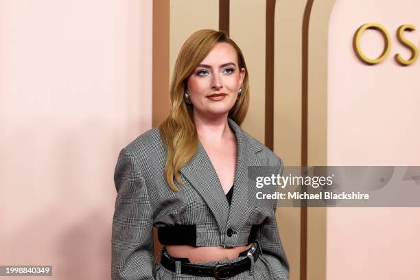 Beverly Hills , CA Amelia Dimoldenberg arriving at the 2024 Oscars Nominees Luncheon Red Carpet at the The Beverly Hilton Hotel in Beverly Hills ,...