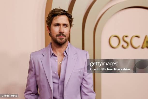 Beverly Hills , CA Ryan Gosling arriving at the 2024 Oscars Nominees Luncheon Red Carpet at the The Beverly Hilton Hotel in Beverly Hills , CA,...