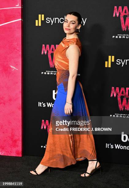 Singer Sophie Simmons arrives for the premiere of Sony's "Madame Web" in Los Angeles, California, on February 12, 2024.