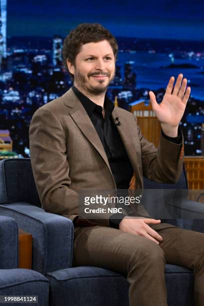 Episode 1922 -- Pictured: Actor Michael Cera during an interview on Monday, February 12, 2024 --
