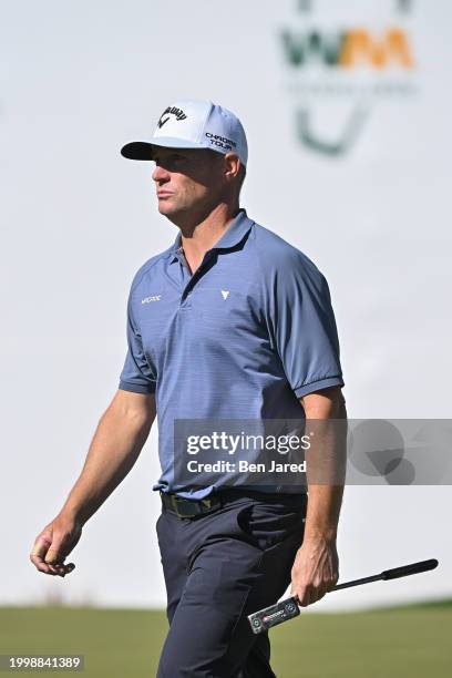 Alex Noren of Sweden walks off the 16th green during the final round of WM Phoenix Open at TPC Scottsdale on February 11, 2024 in Scottsdale, Arizona.