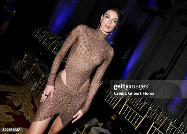 Laysla De Oliveira at LaQuan Smith RTW Fall 2024 as part of New York Ready to Wear Fashion Week held at Cipriani 25 Broadway on February 12, 2024 in...