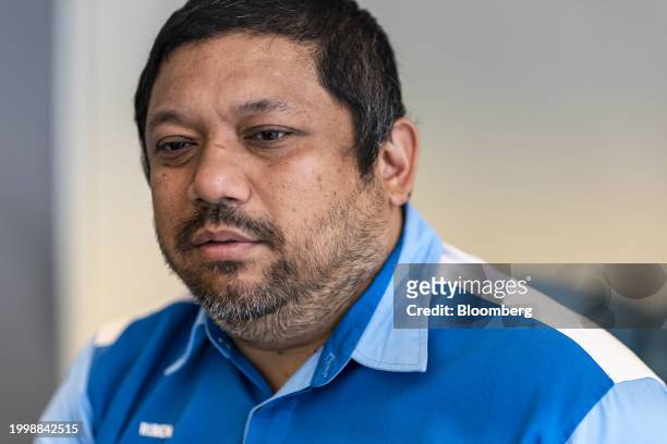 Ruben Emir Gnanalingam, executive chairman of Westport Holdings Bhd., during an interview the company's port at Port Klang, Selangor, Malaysia on...