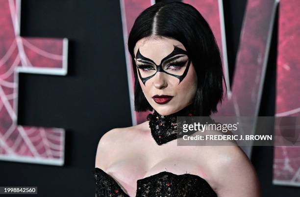 TikTok star Emma Norton arrives for the premiere of Sony's "Madame Web" in Los Angeles, California, on February 12, 2024.