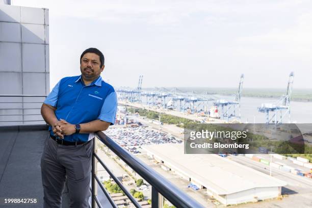 Ruben Emir Gnanalingam, executive chairman of Westport Holdings Bhd., at the company's port at Port Klang, Selangor, Malaysia on Thursday, Feb. 8,...