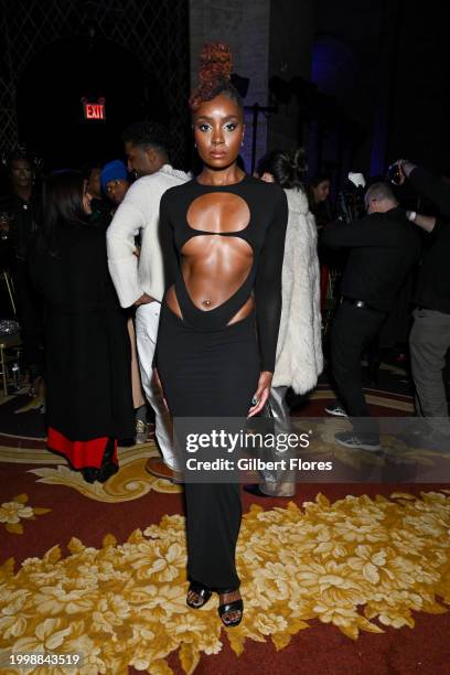 KiKi Layne at LaQuan Smith RTW Fall 2024 as part of New York Ready to Wear Fashion Week held at Cipriani 25 Broadway on February 12, 2024 in New...