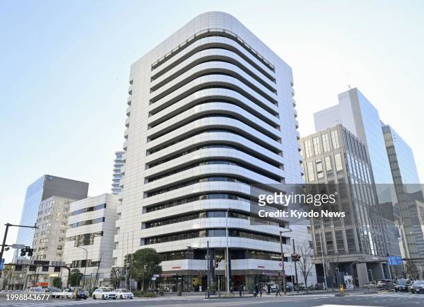 File photo taken on Feb. 12 shows the headquarters of Honda Motor Co.