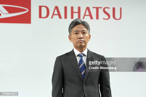 Masahiro Inoue, incoming chief executive officer of Daihatsu Motor Co., during a news conference in Tokyo, Japan, on Tuesday, Feb. 13, 2024. Toyota...