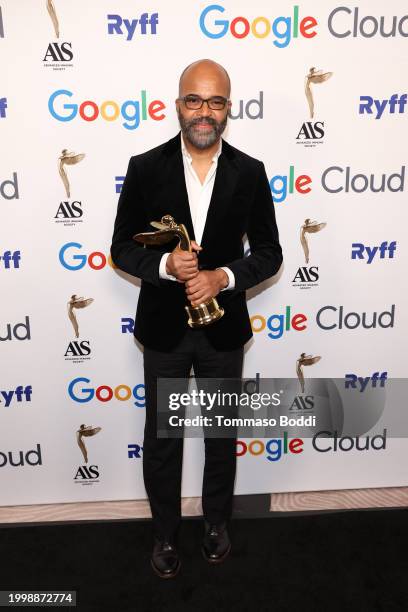 Jeffrey Wright accepts the Distinguished Artist Award during the 14th Advanced Imaging Society's Lumiere Awards at The Beverly Hills Hotel on...