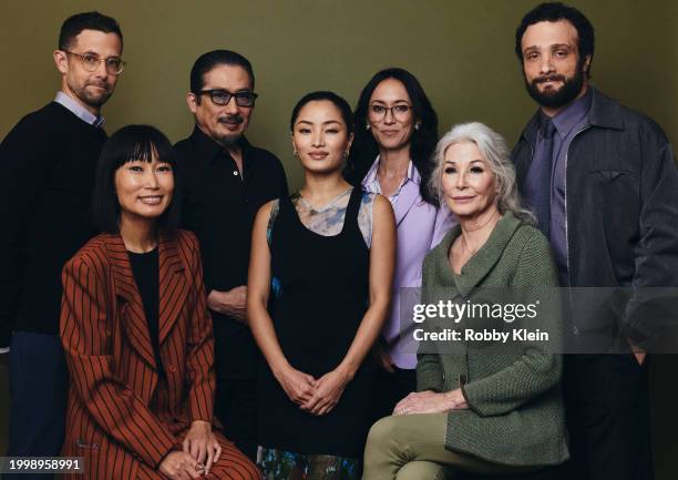 Justin Marks, Eriko Miyagawa, Hiroyuki Sanada, Anna Sawai, Rachel Kondo, Michaela Clavell, and Cosmo Jarvis of FX's 'Shōgun' pose for a portrait...