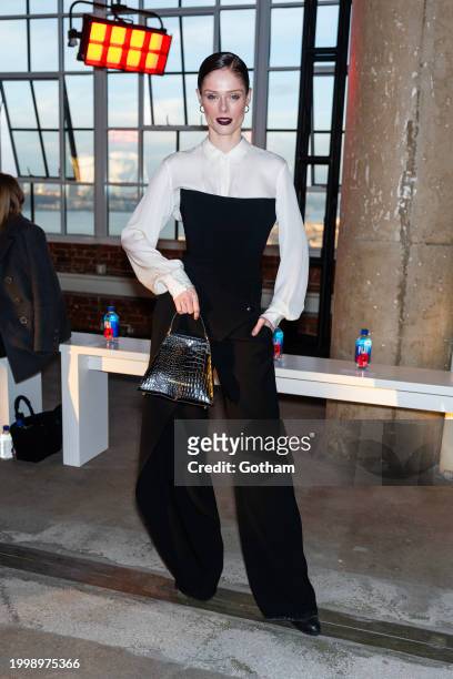 Coco Rocha attends the Prabal Gurung fashion show during New York Fashion Week: The Shows at Starrett-Lehigh Building on February 09, 2024 in New...