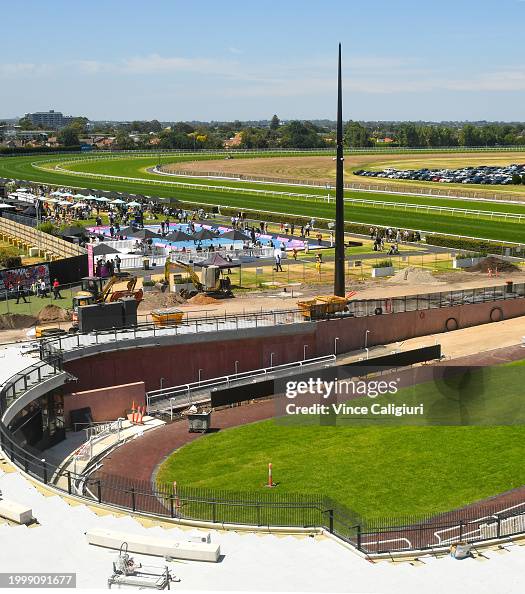 Melbourne Raceway The new mounting yard is seen during Melbourne Racing at Caulfield ...