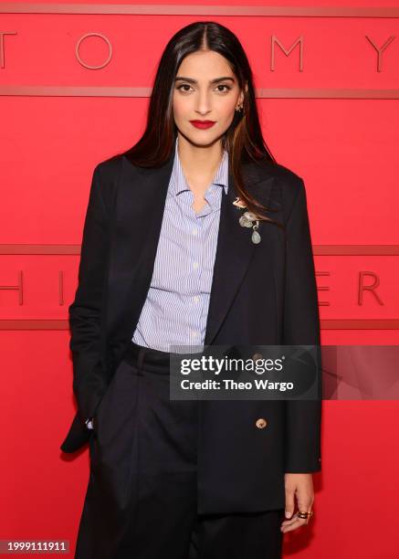 Sonam Kapoor attends the Tommy Hilfiger show during New York Fashion Week The Shows on February 09, 2024 in New York City.