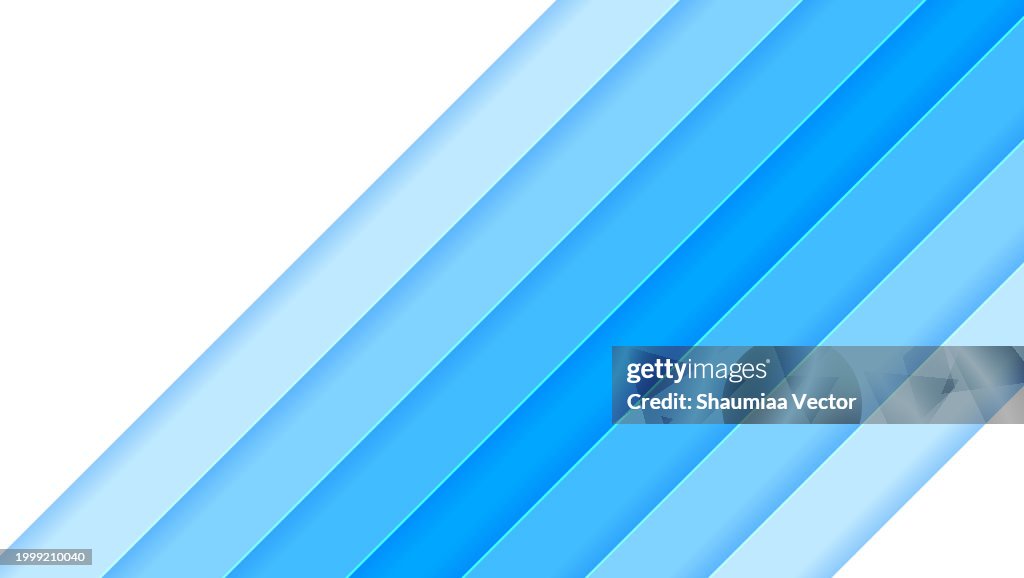 Abstract blue and white papercut triangle shape background with blank space design