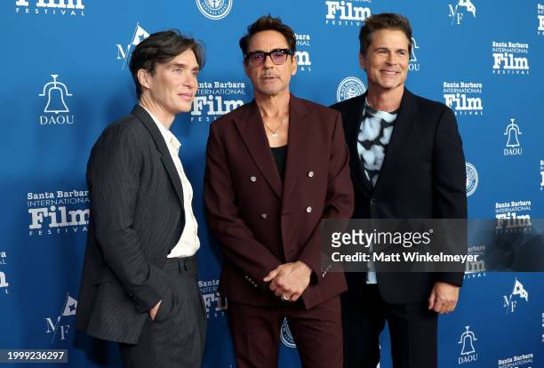 Cillian Murphy, Robert Downey Jr., and Rob Lowe attend the 39th Annual Santa Barbara International Film Festival: Maltin Modern Master Award Honoring...