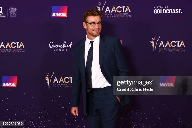 Simon Baker attends the 2024 AACTA Awards Presented By Foxtel Group at HOTA on February 10, 2024 in Gold Coast, Australia.