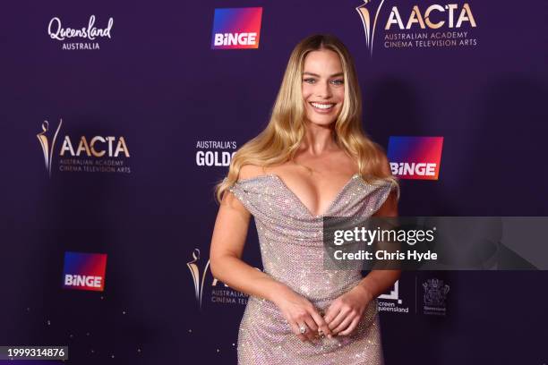 Margot Robbie attends the 2024 AACTA Awards Presented By Foxtel Group at HOTA on February 10, 2024 in Gold Coast, Australia.