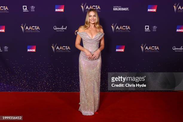 Margot Robbie attends the 2024 AACTA Awards Presented By Foxtel Group at HOTA on February 10, 2024 in Gold Coast, Australia.