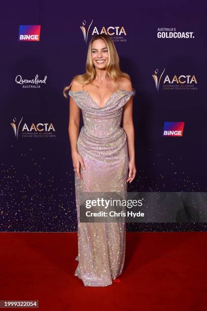 Margot Robbie attends the 2024 AACTA Awards Presented By Foxtel Group at HOTA on February 10, 2024 in Gold Coast, Australia.