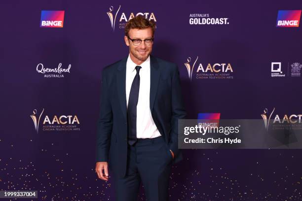 Simon Baker attends the 2024 AACTA Awards Presented By Foxtel Group at HOTA on February 10, 2024 in Gold Coast, Australia.