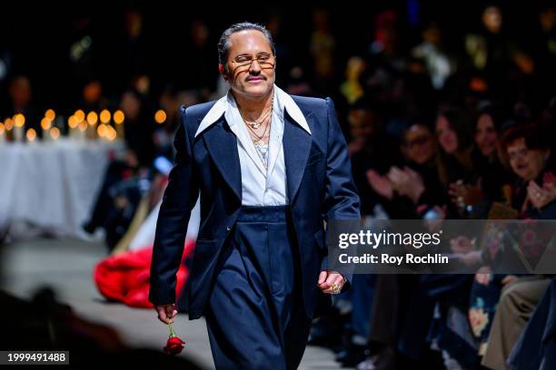 Willy Chavarria walks the runway during the Willy Chavarria fashion show at 67 West in Brooklyn on February 09, 2024 in New York City.