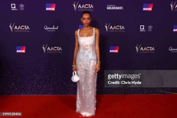 Sophie Wilde attends the 2024 AACTA Awards Presented By Foxtel Group at HOTA on February 10, 2024 in Gold Coast, Australia.