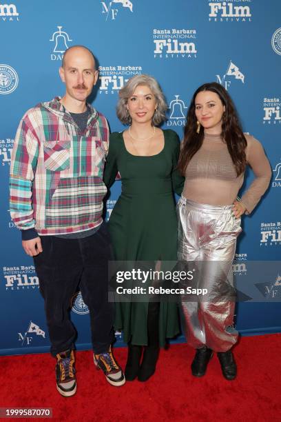 Daniel Sinclair, Kate Chamuris, and Valerie Steinberg attends the Maltin Modern Master Award ceremony during the 39th Annual Santa Barbara...