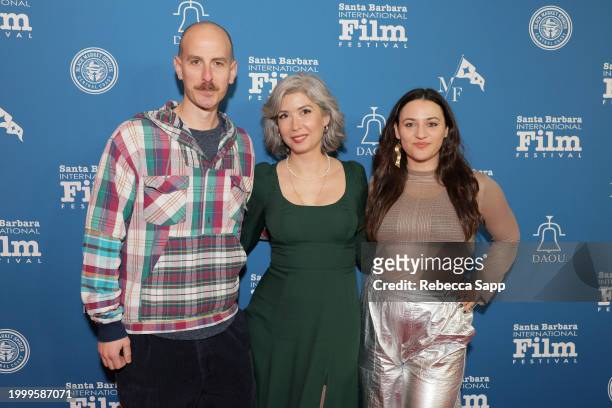 Daniel Sinclair, Kate Chamuris, and Valerie Steinberg attends the Maltin Modern Master Award ceremony during the 39th Annual Santa Barbara...